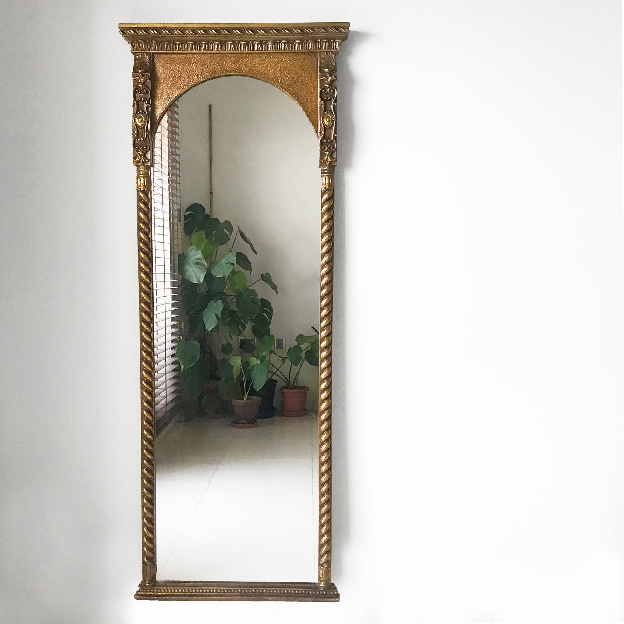 Ornate Frame Arched Wall Mirror