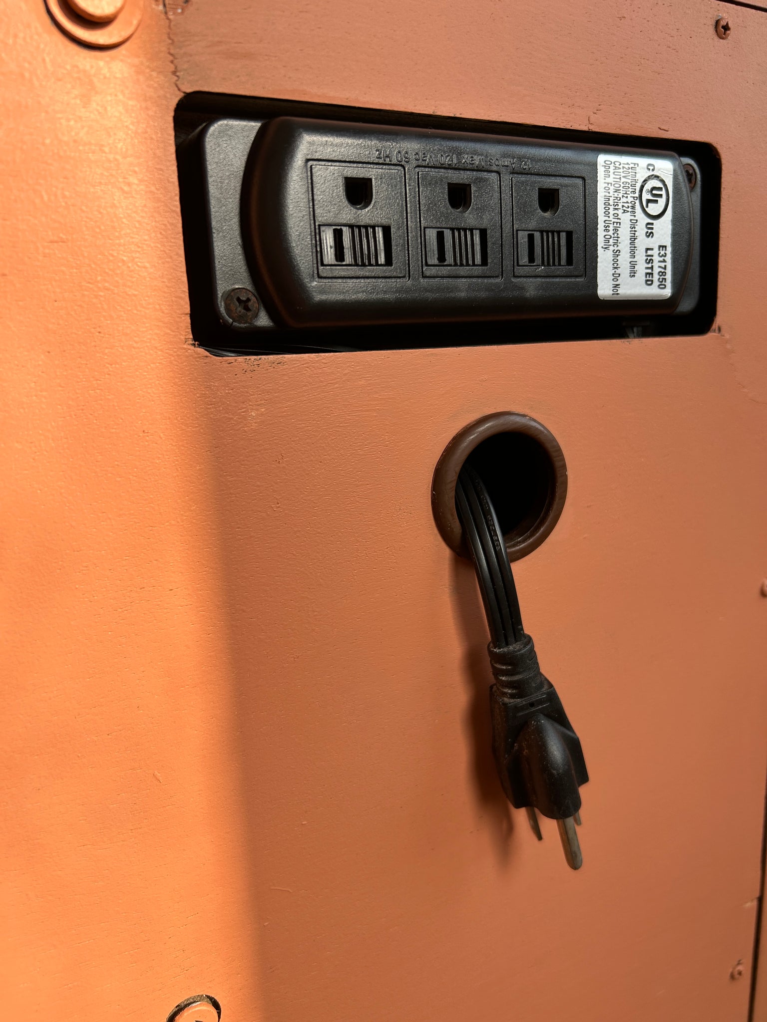 Newly Hand-Painted Art Deco Dresser & Mirror Set in Terracotta