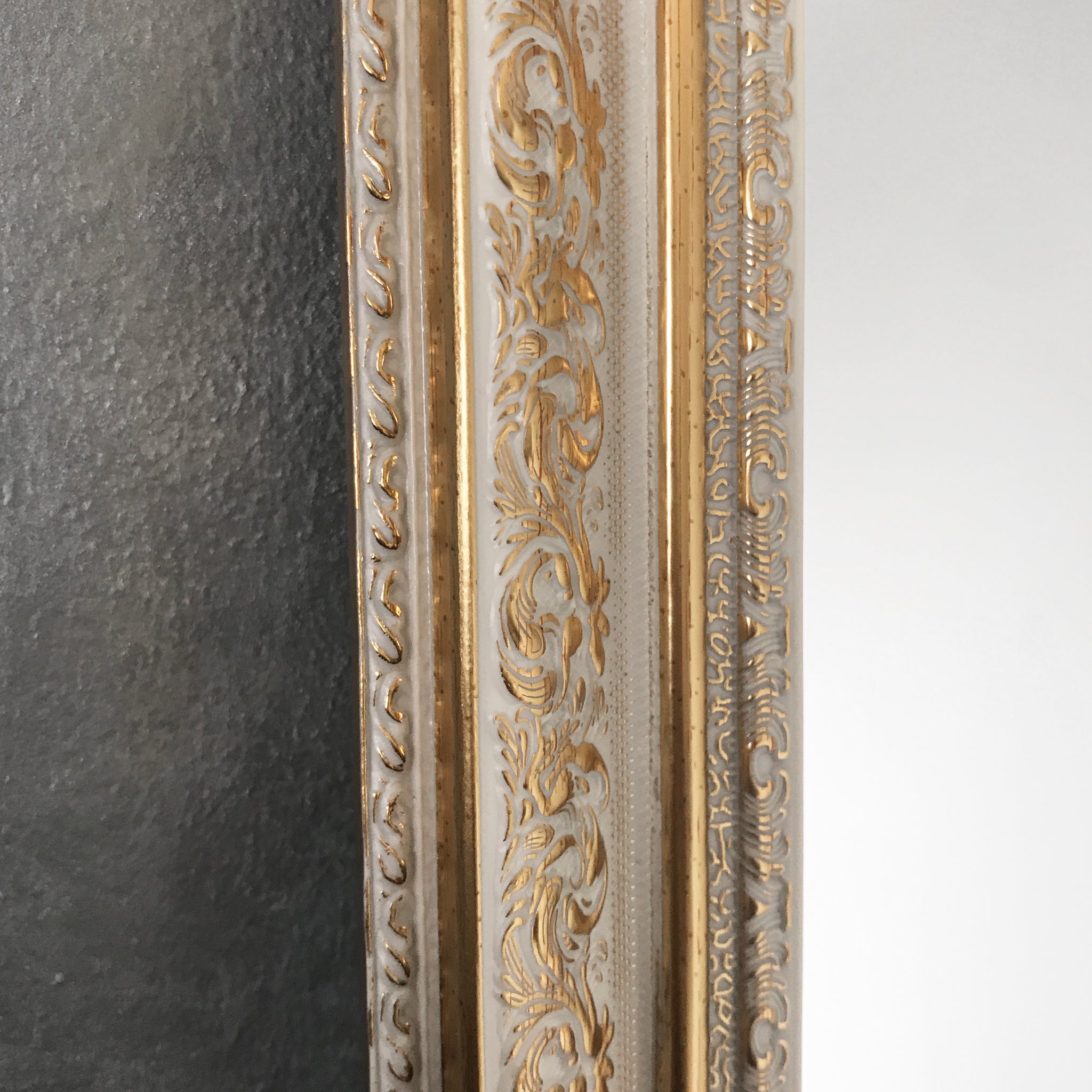 White & Gold Baroque Wall Mirror